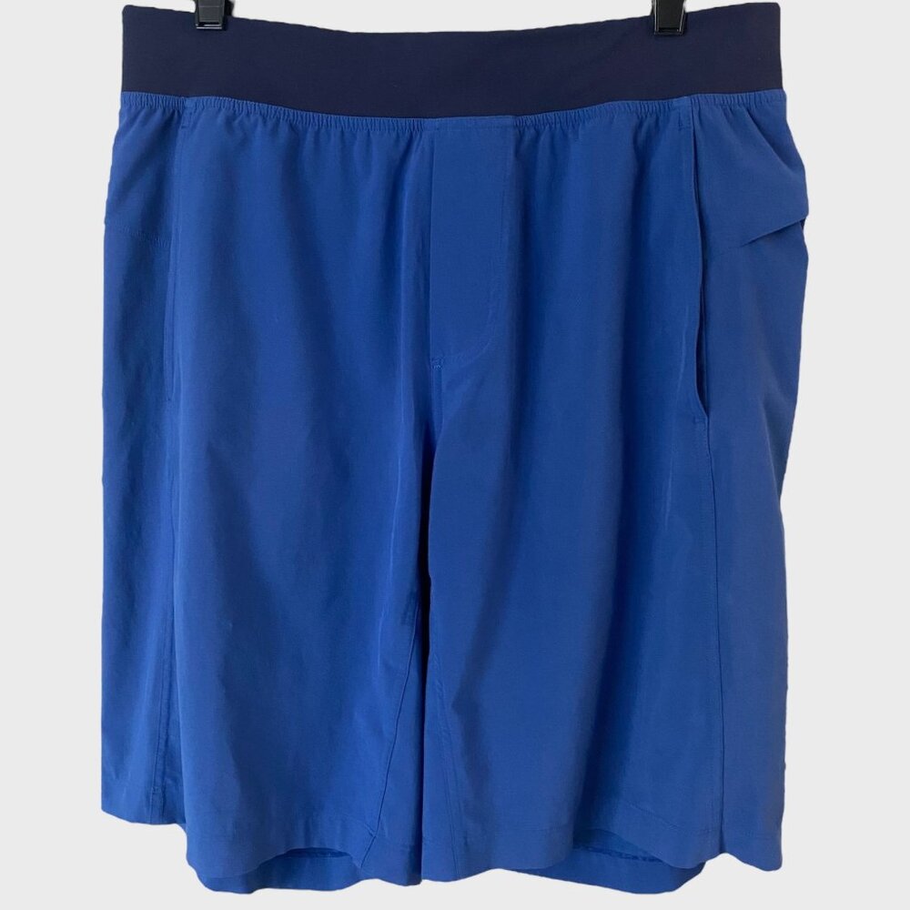 Lululemon Pull-On Athletic Shorts Navy Men's Large Casual Stretch Activewear